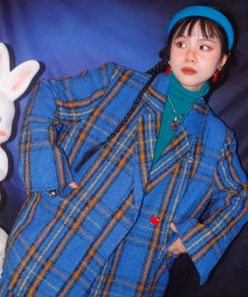 Heart Button Check Jacket&Skirt Series